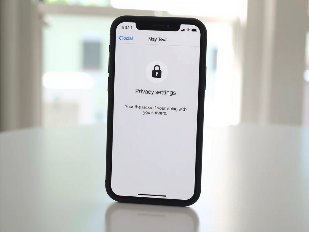 Interfață de confidențialitate pe ecranul unui smartphone